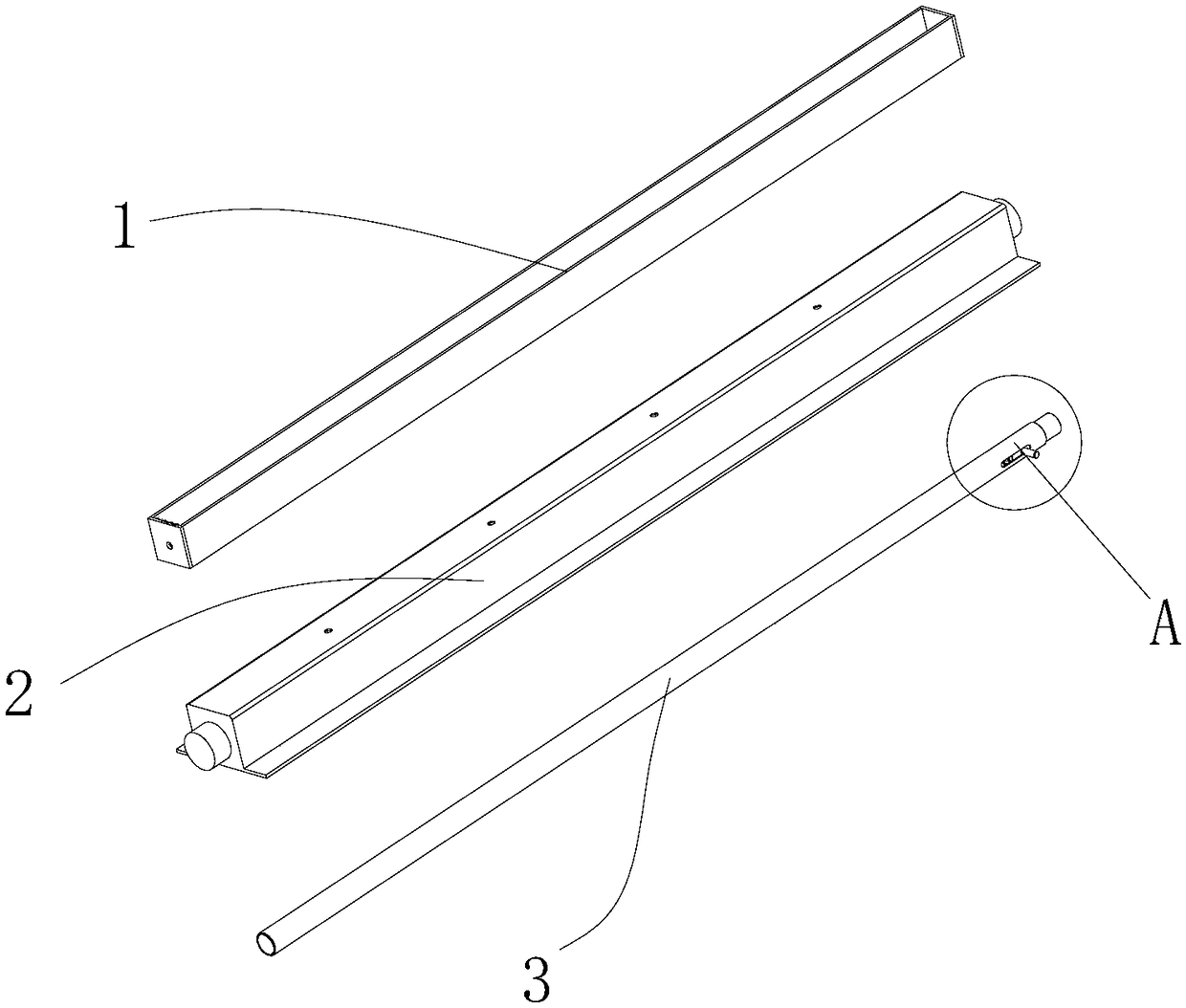 Curtain pulling rod for car