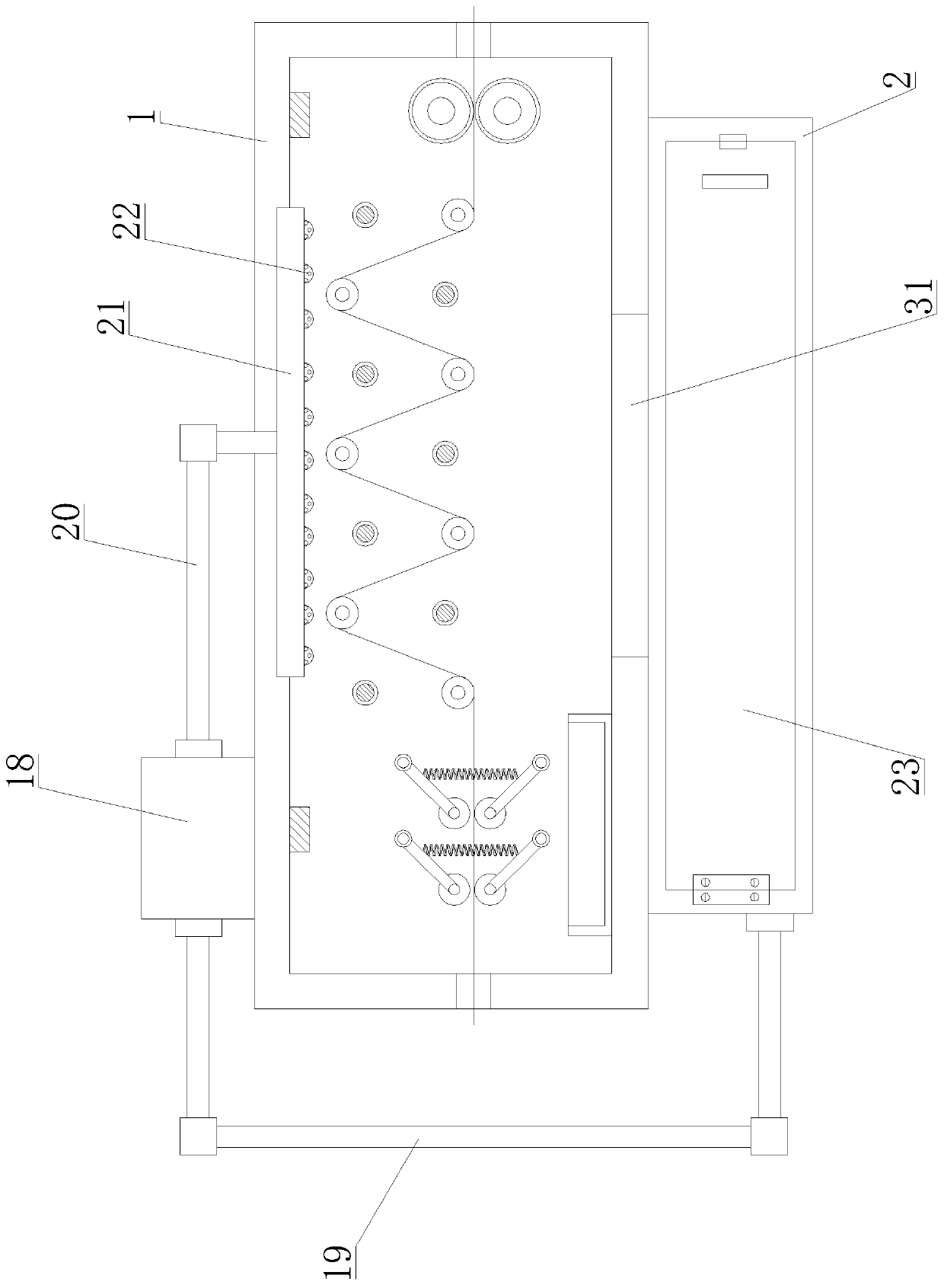 Automatic drying device for special polyester knitted fabric processing