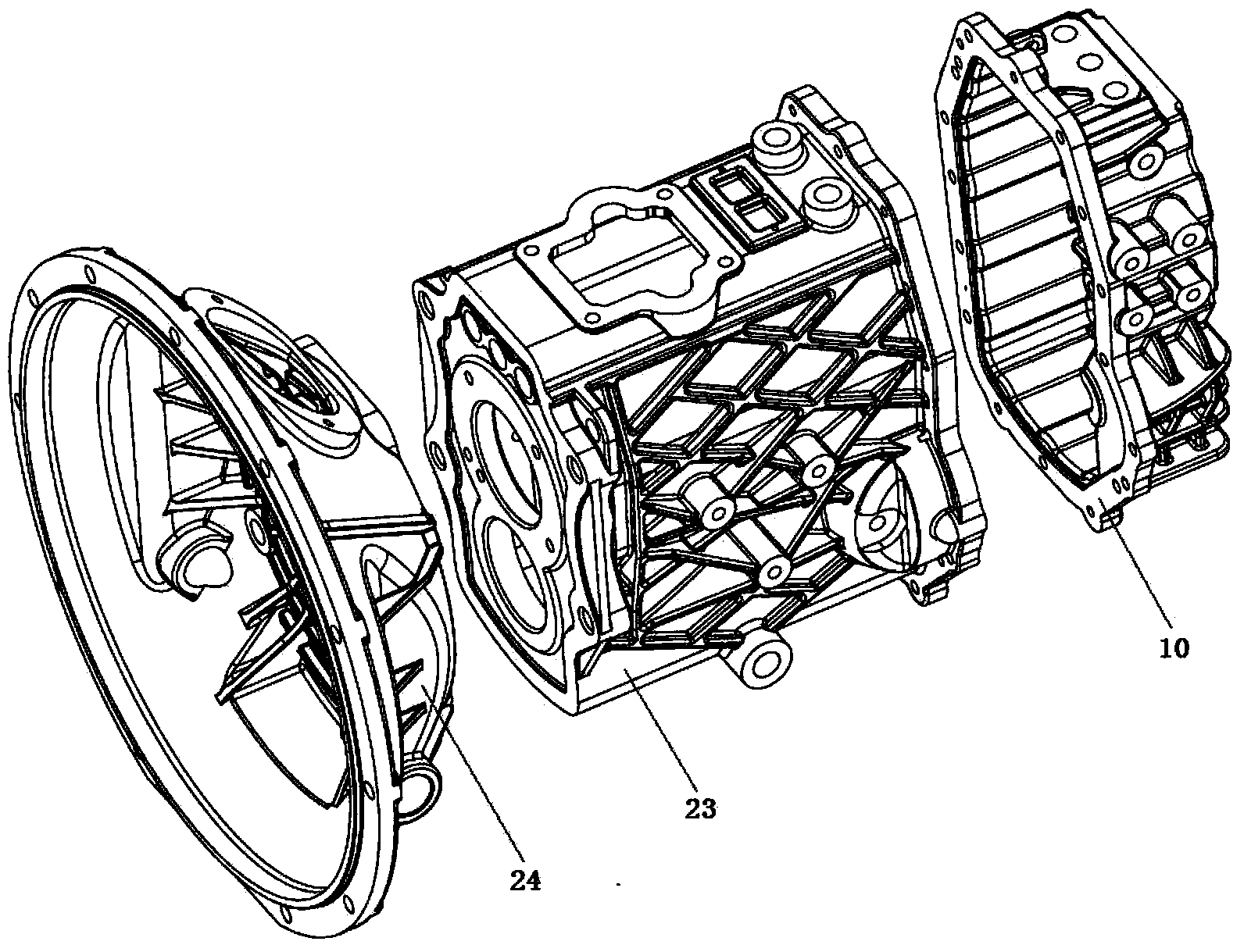Five-shift car gearbox