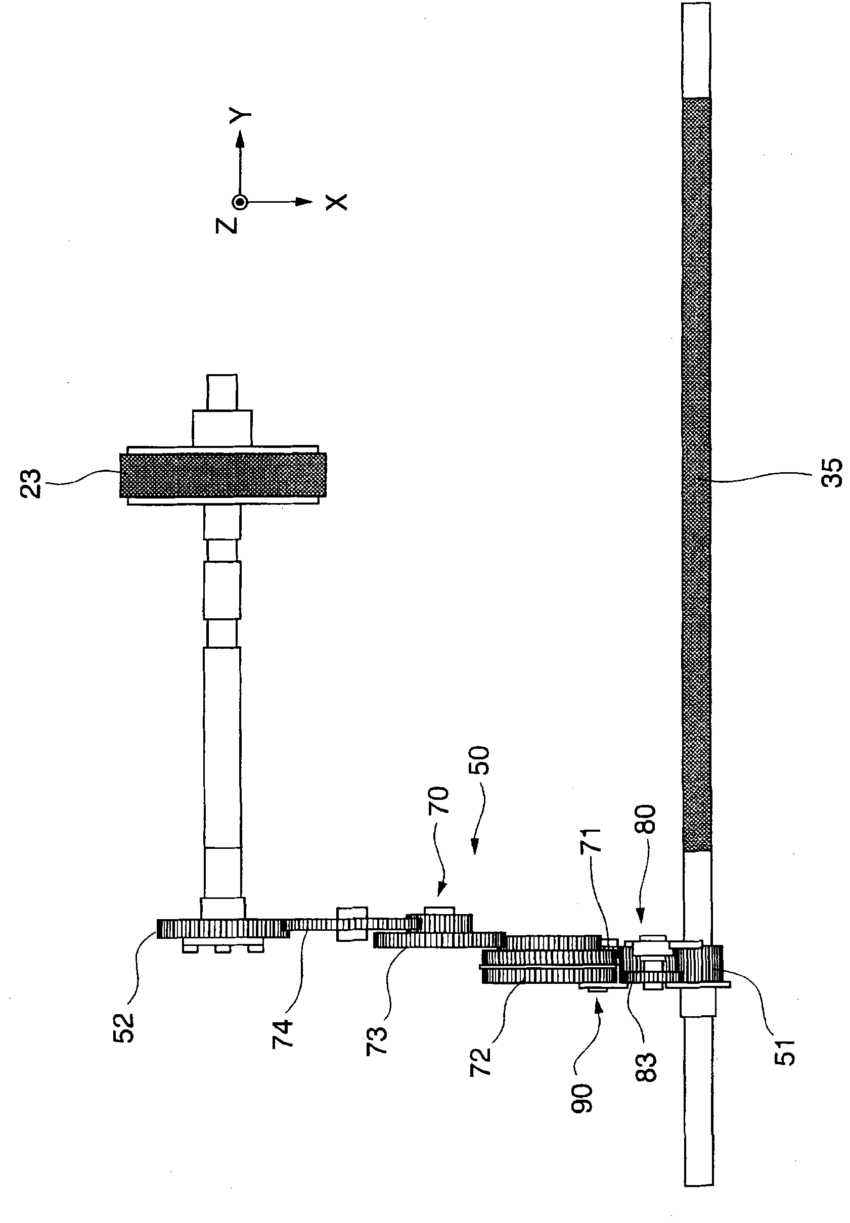 Sheet material transport apparatus and recording apparatus