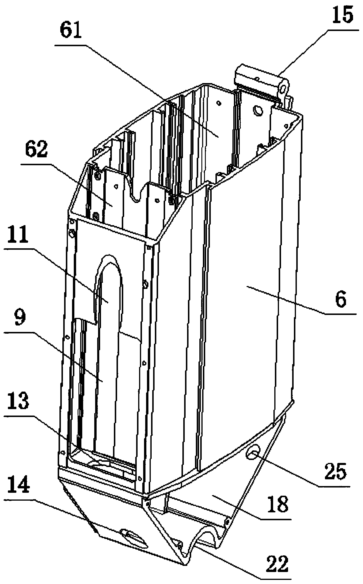 A wiring structure of a moped, a vehicle frame and the moped