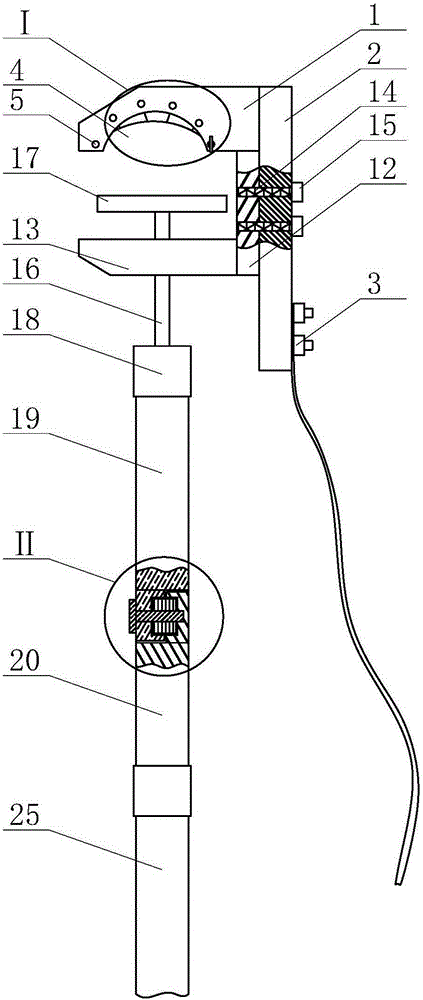 Multifunctional ground wire insulating rod