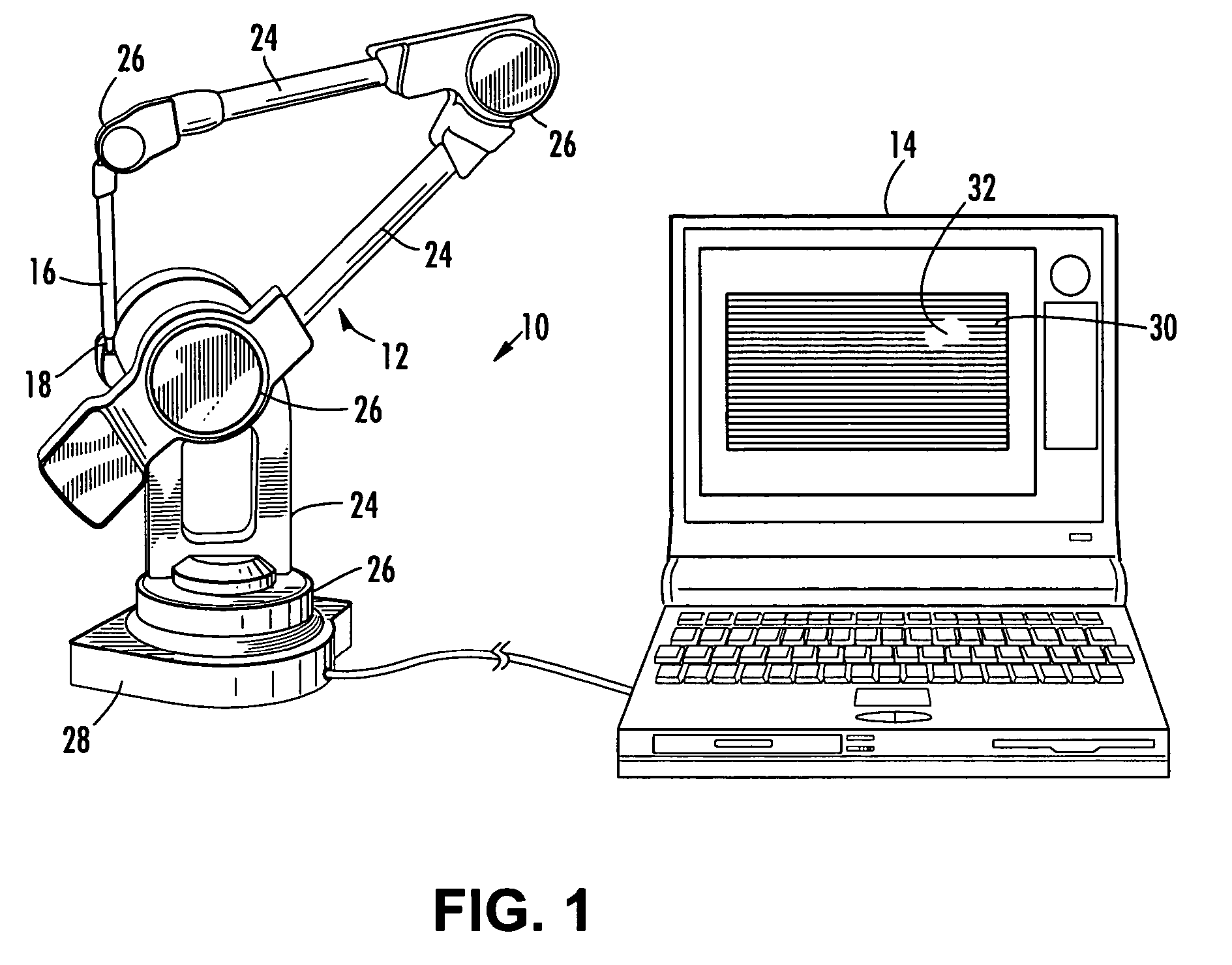 Inspection system using coordinate measurement machine and associated method