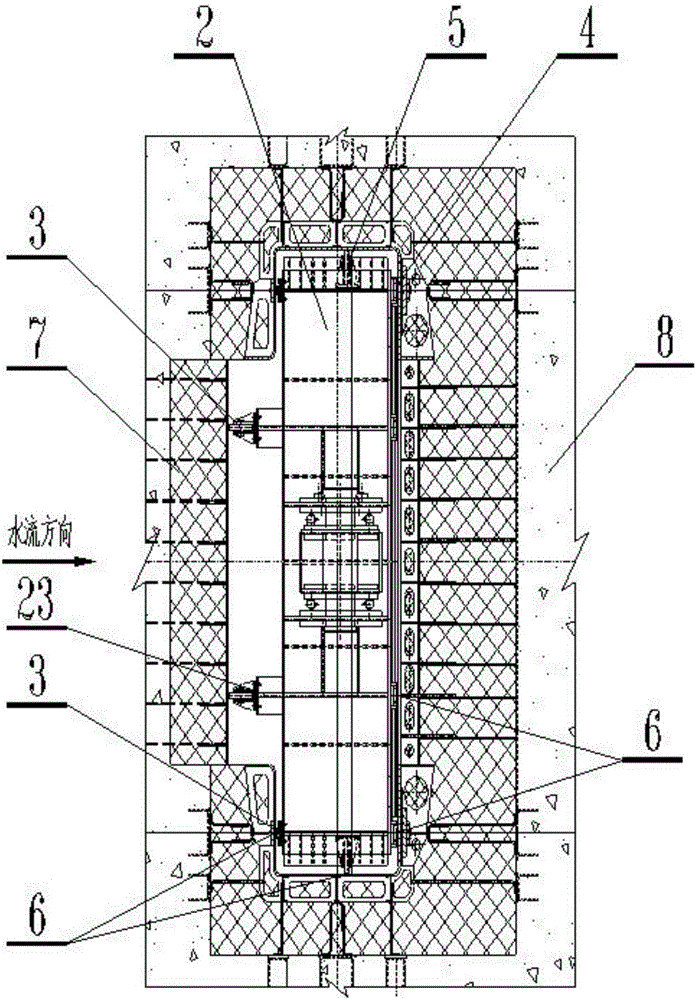 Improved method and structure for extra-high water head planar slide gate