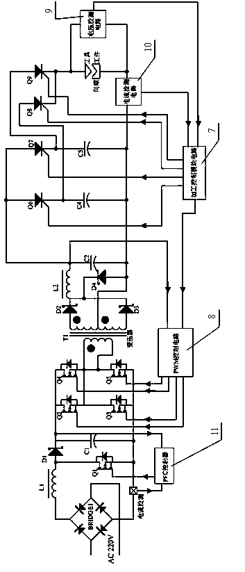 Pulsed power supply with parallel high-energy capacitors for electrosparking
