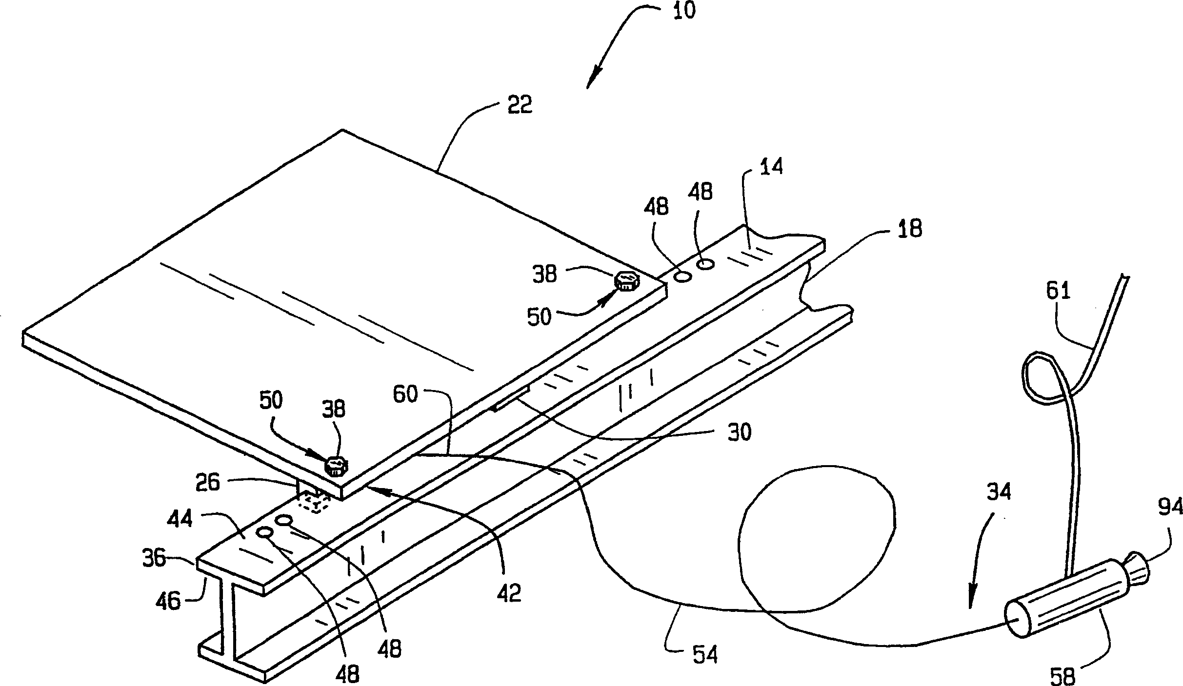 System and method for inspecting a beam using micro fiber-optic technology