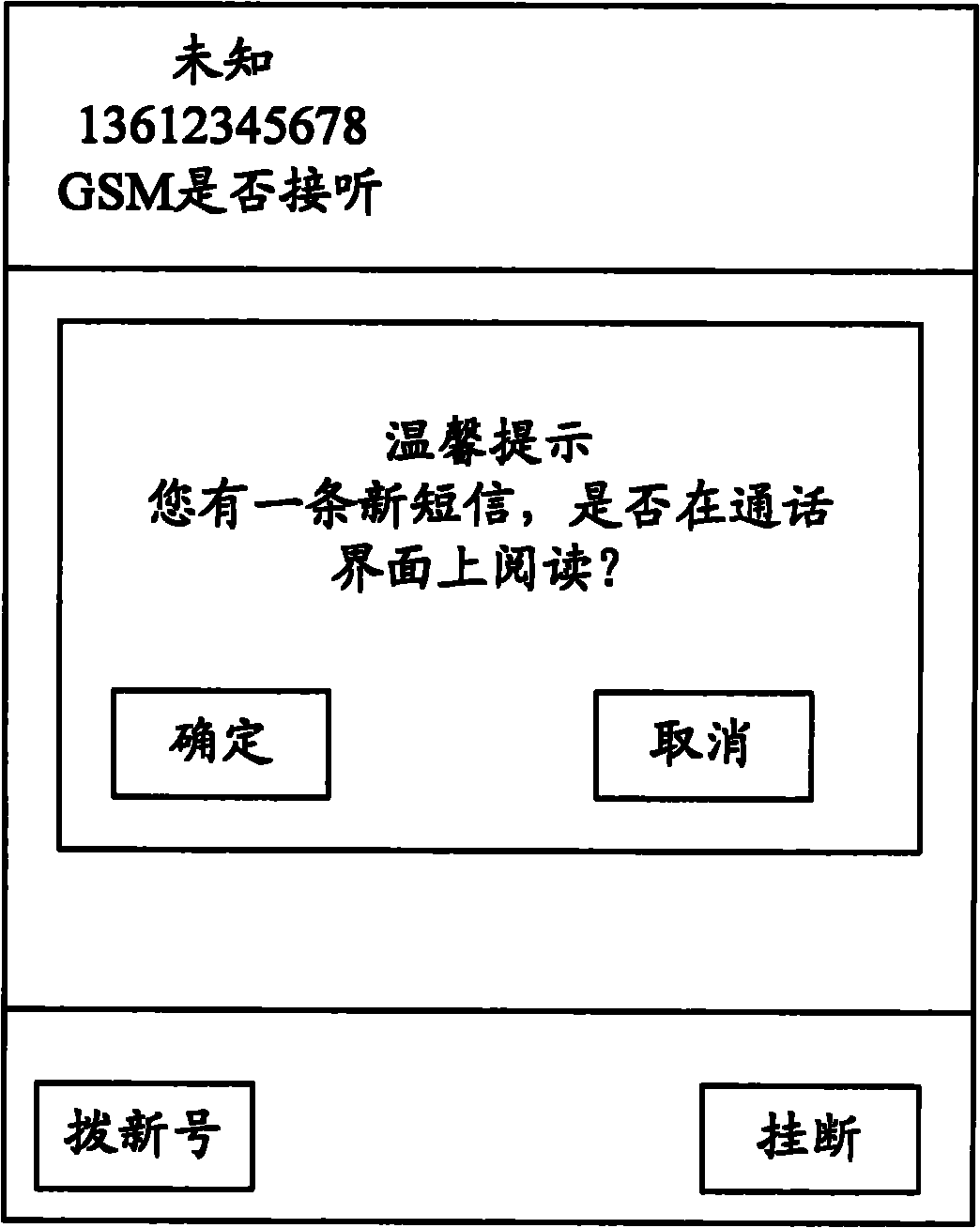 Method and system for displaying short message during call and mobile terminal