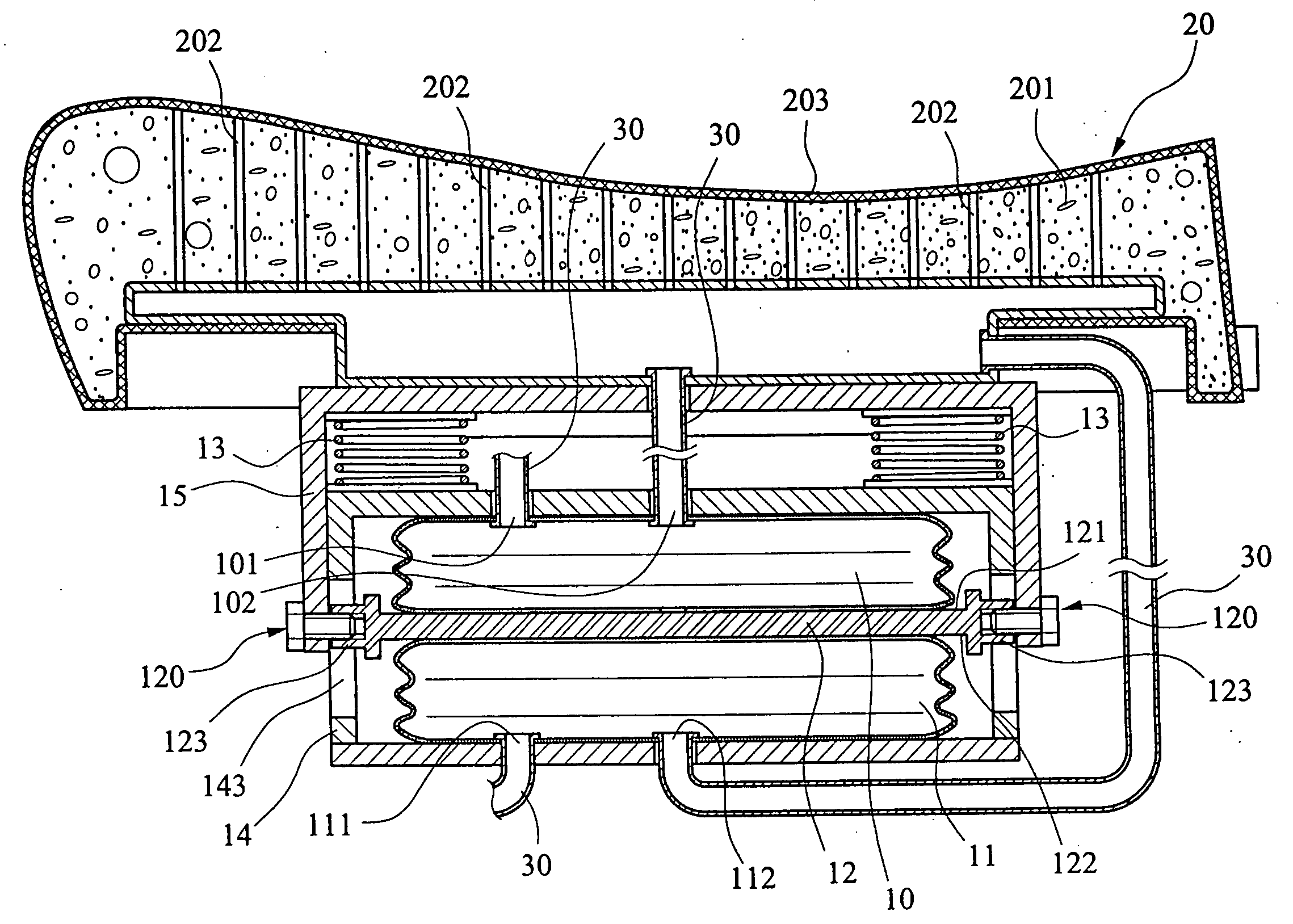 Automatic ventilation device for chair