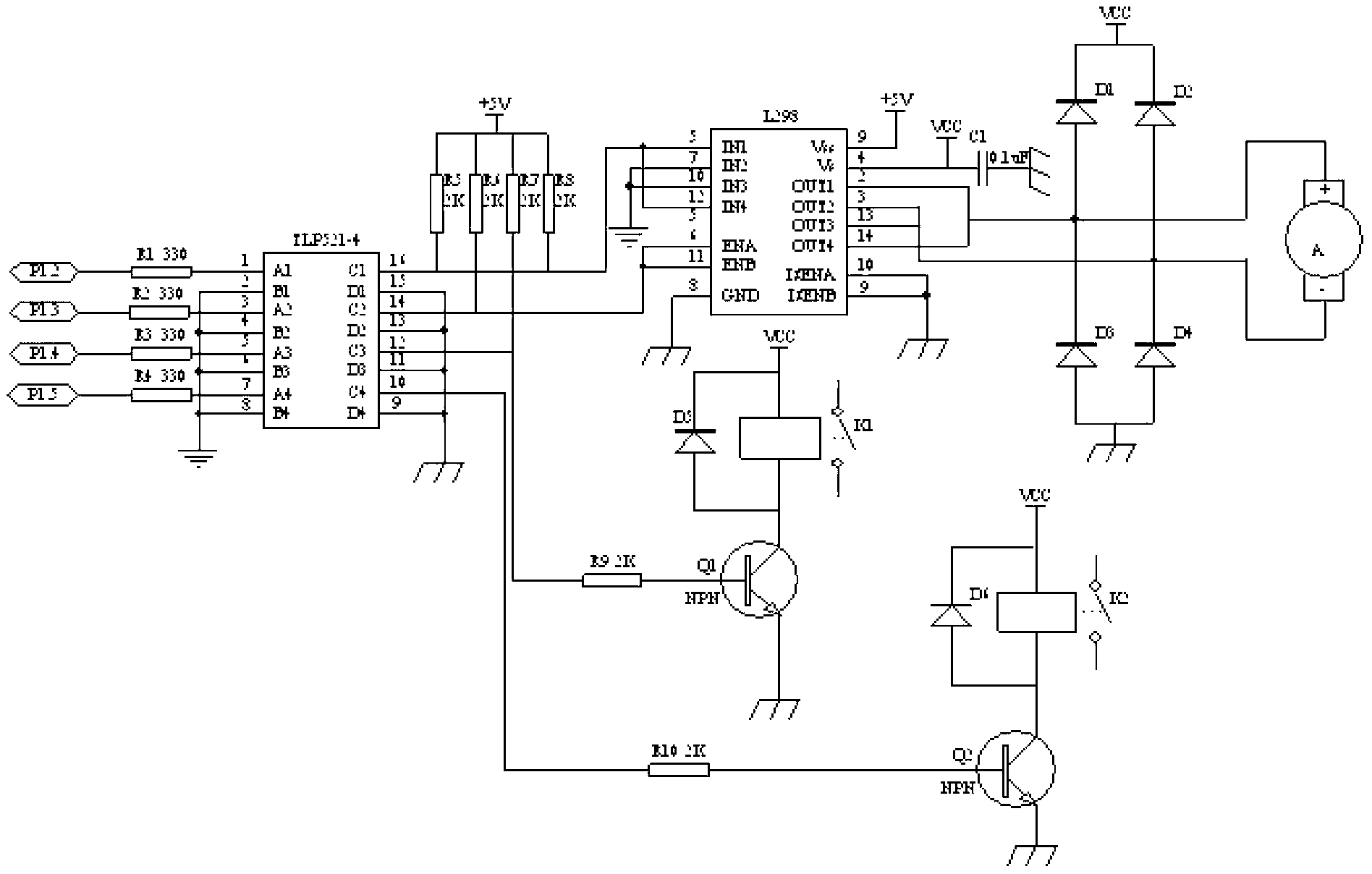 Control device of domestic intelligent electric control fan heater