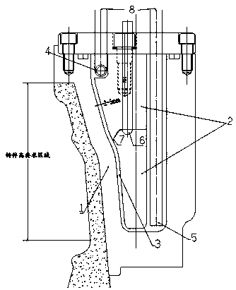 A water-cooled layered cooling mold and its application