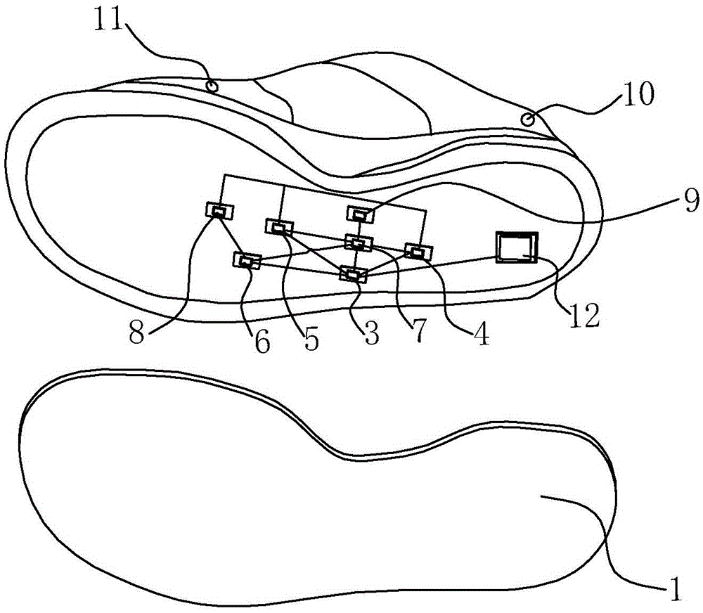 An alarm method for concealed voice automatic alarm shoes