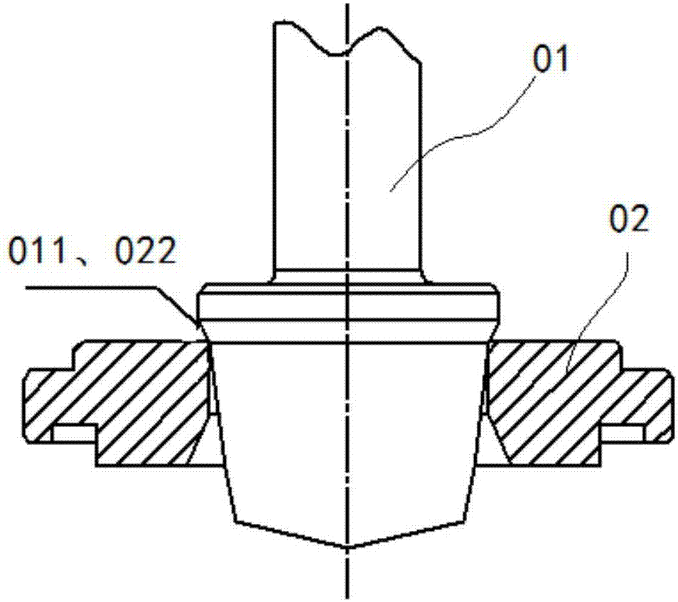 A valve core valve seat grinding mechanism