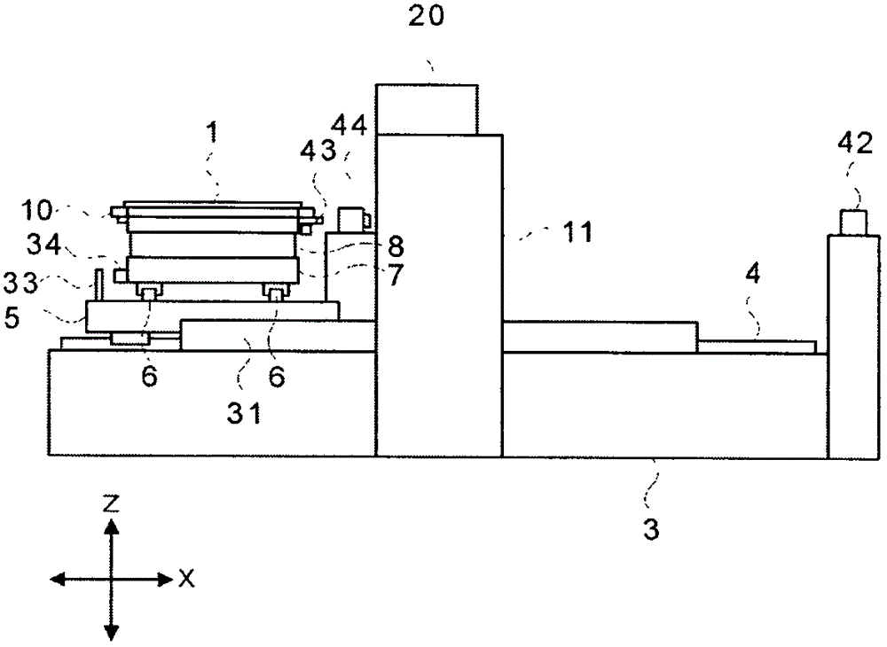 Exposure device, exposure and inspection method, and manufacturing method for substrate of display panel