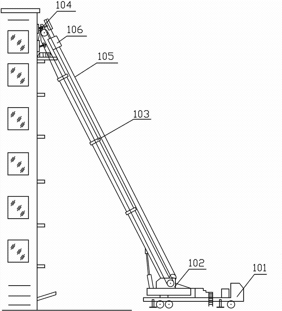 High-altitude rescue device and assembly method thereof