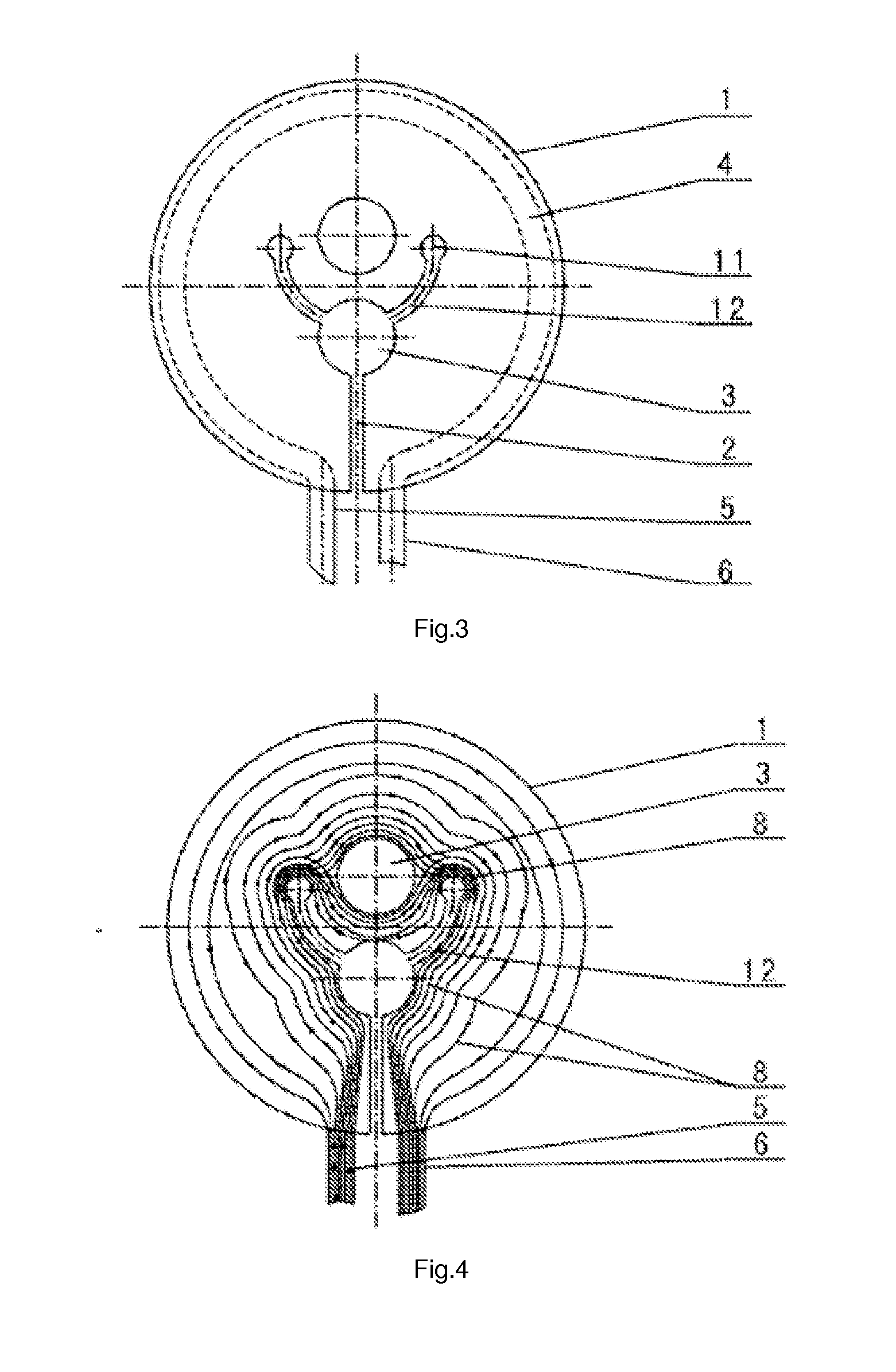 High-frequency coil pulling holes arrangement for producing multiple silicon cores