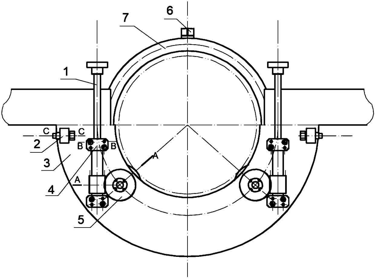 Direction adjusting device of working shaft