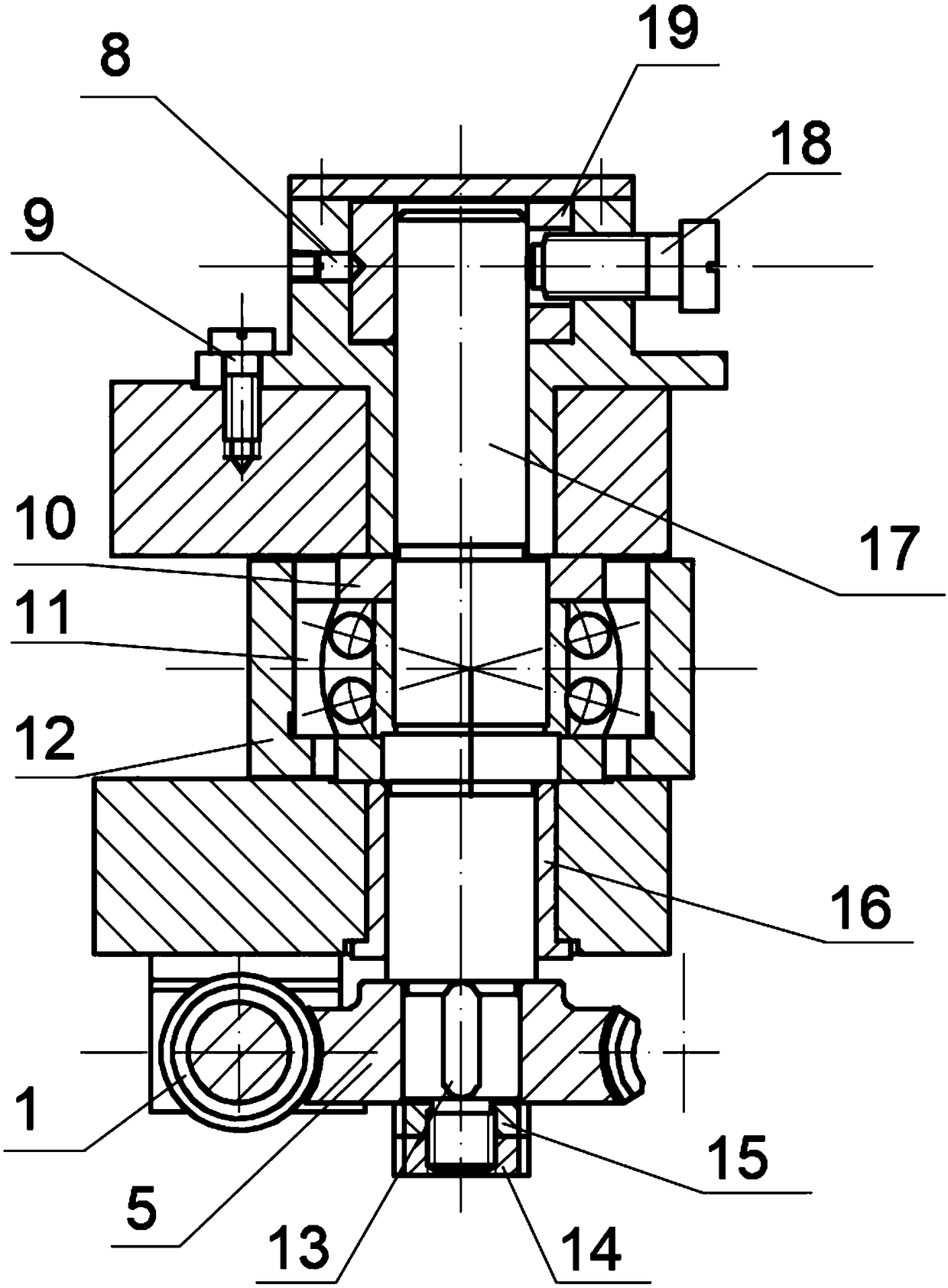 Direction adjusting device of working shaft