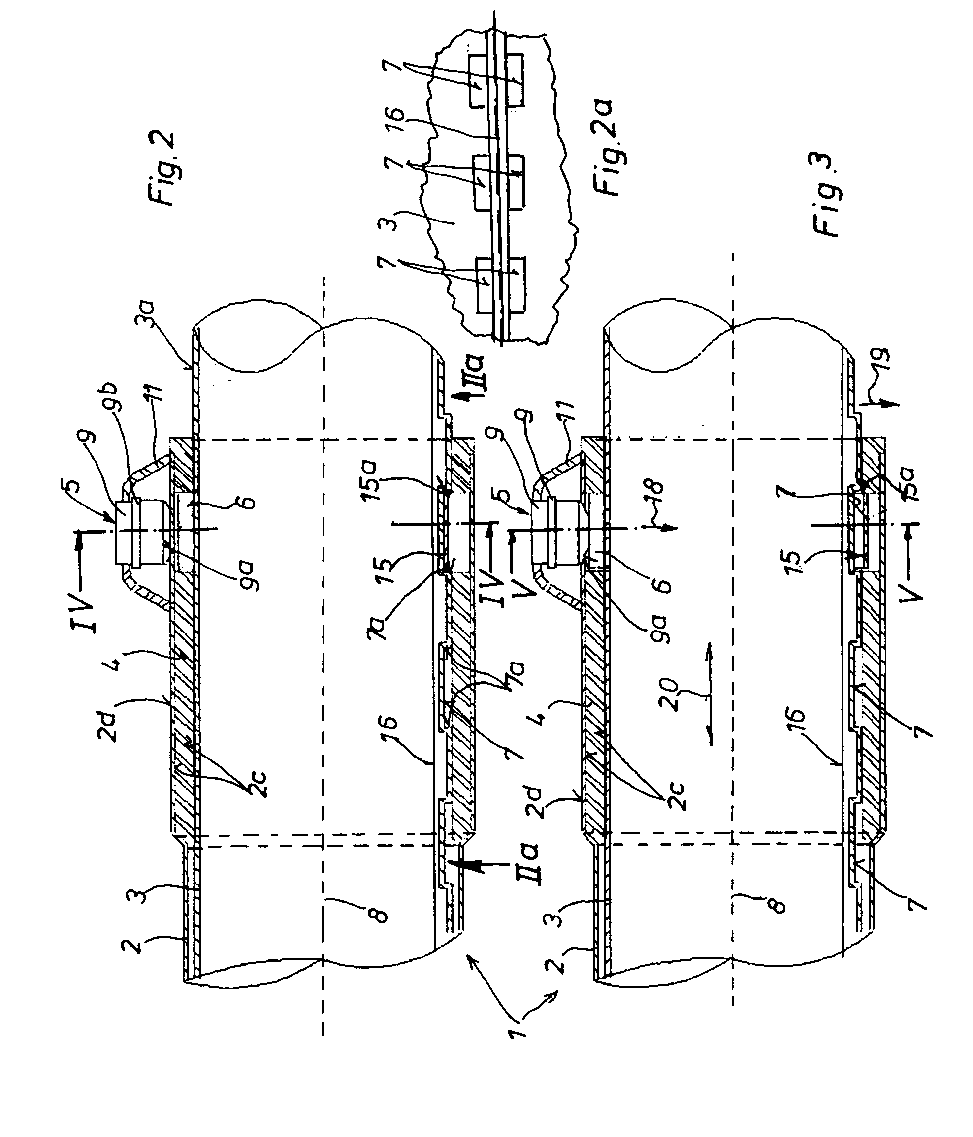 Telescopic vacuum cleaner suction tube with an interlocking element in the form of a bow spring