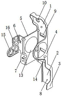 Left beam installing support for automobile