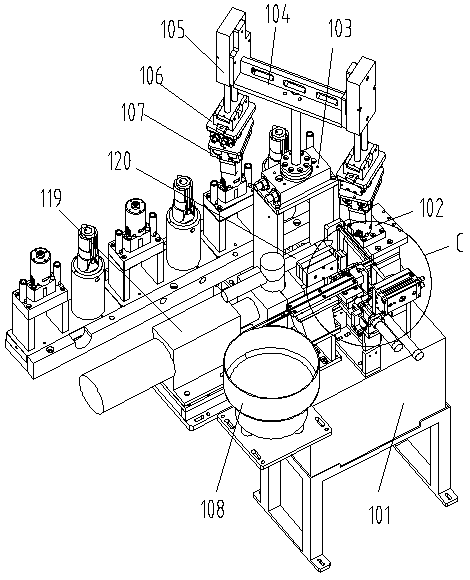 Motor shell automatic assembling mechanism