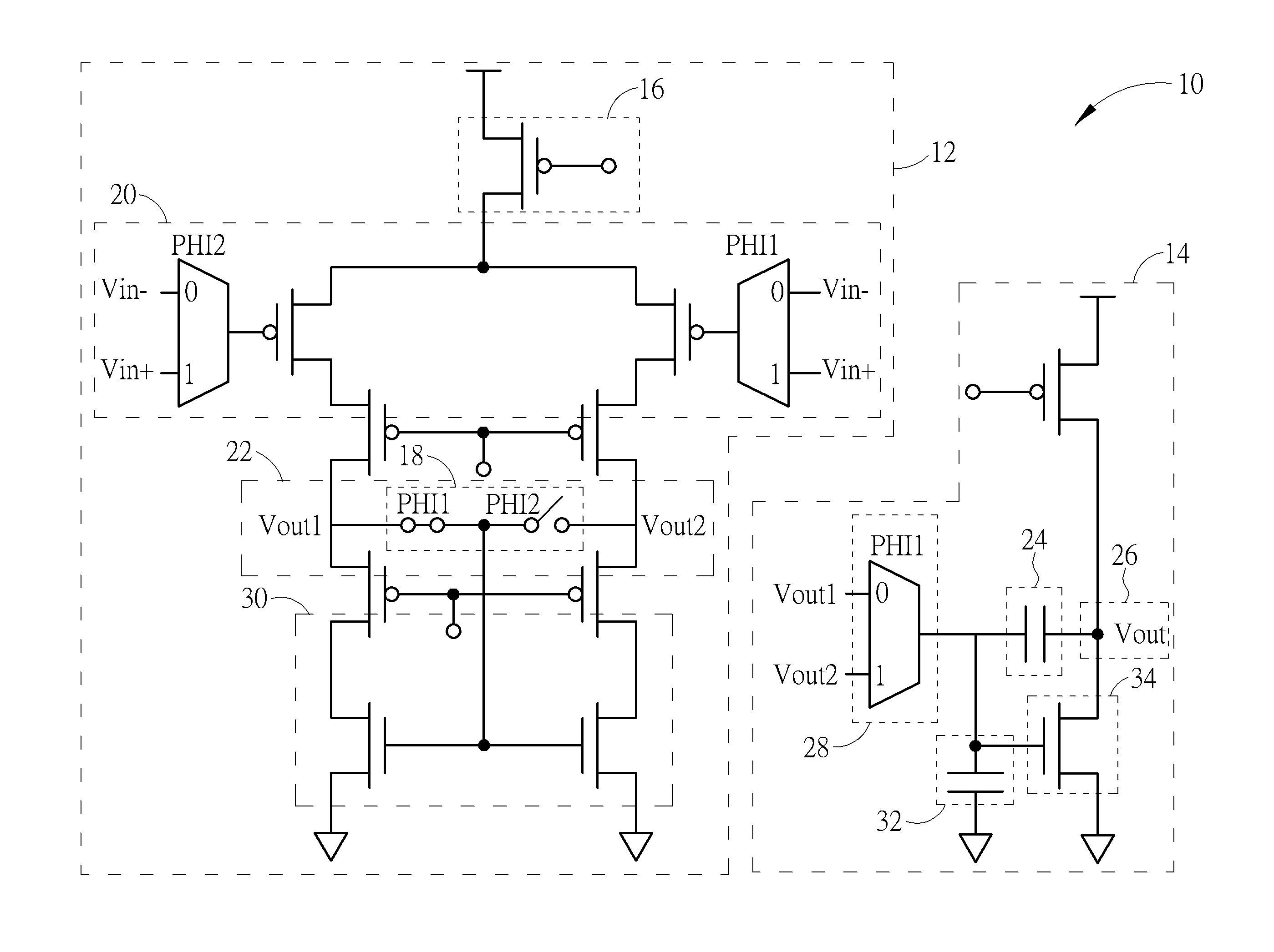 Signal amplifying circuit with noise suppression function