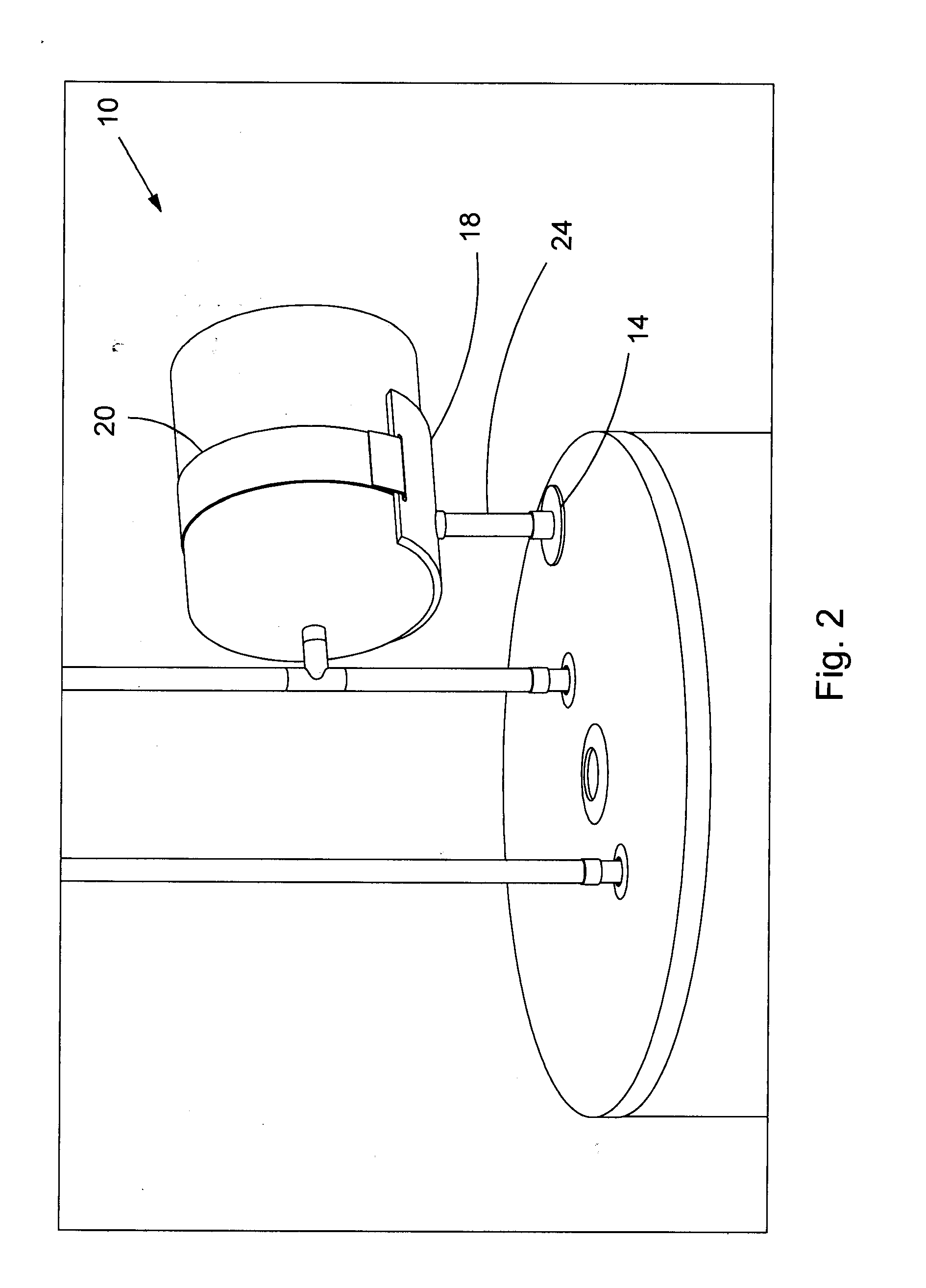 Support stand for expansion tank