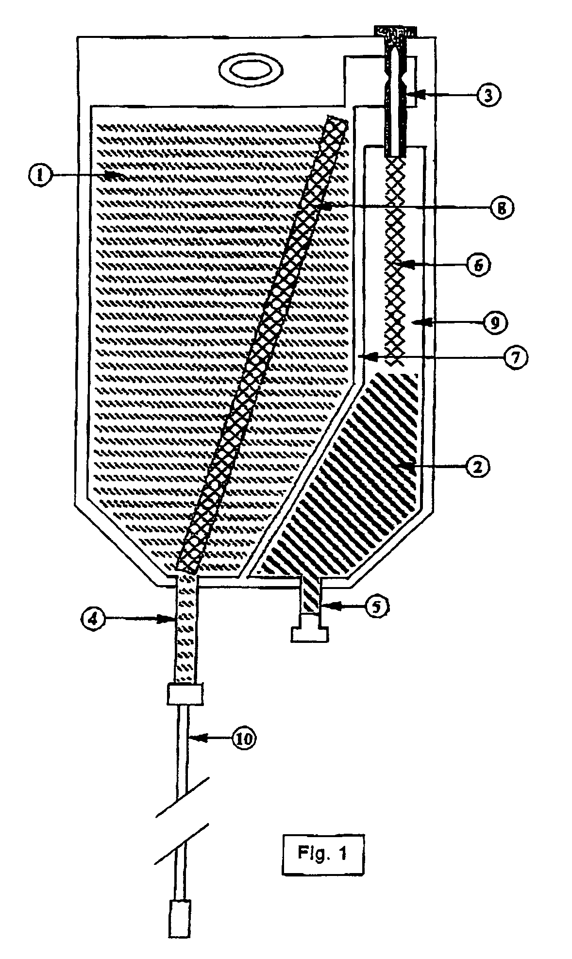 Infusion bag with integrated rinsing system