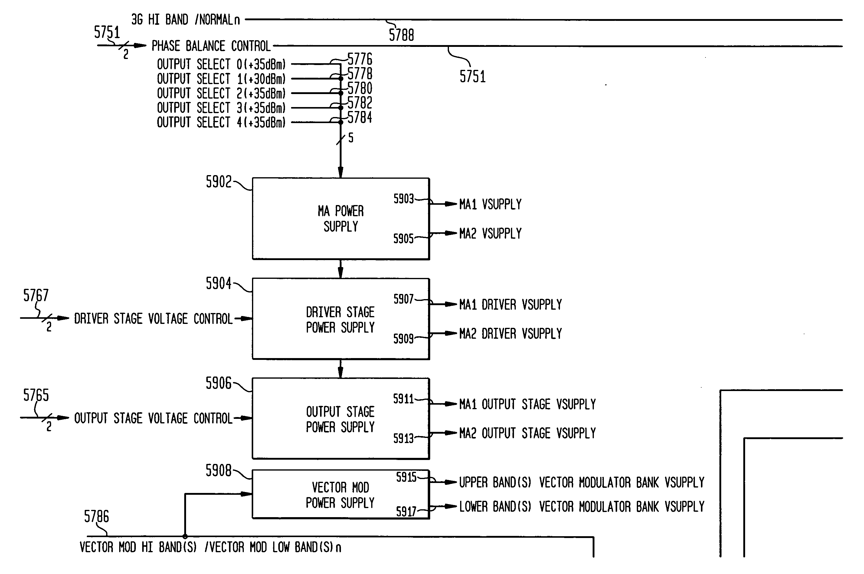 Systems and methods of RF power transmission, modulation and amplification, including embodiments for compensating for waveform distortion