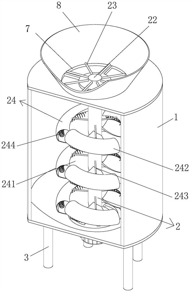 Mixing device for processing pig feed and processing method