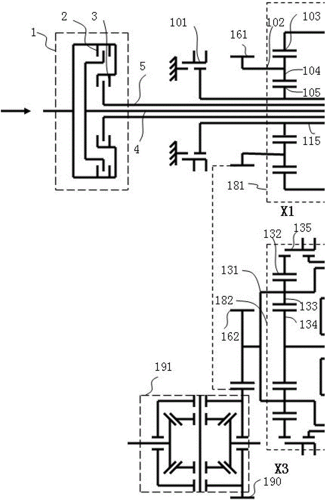 A multi-speed transmission transmission mechanism