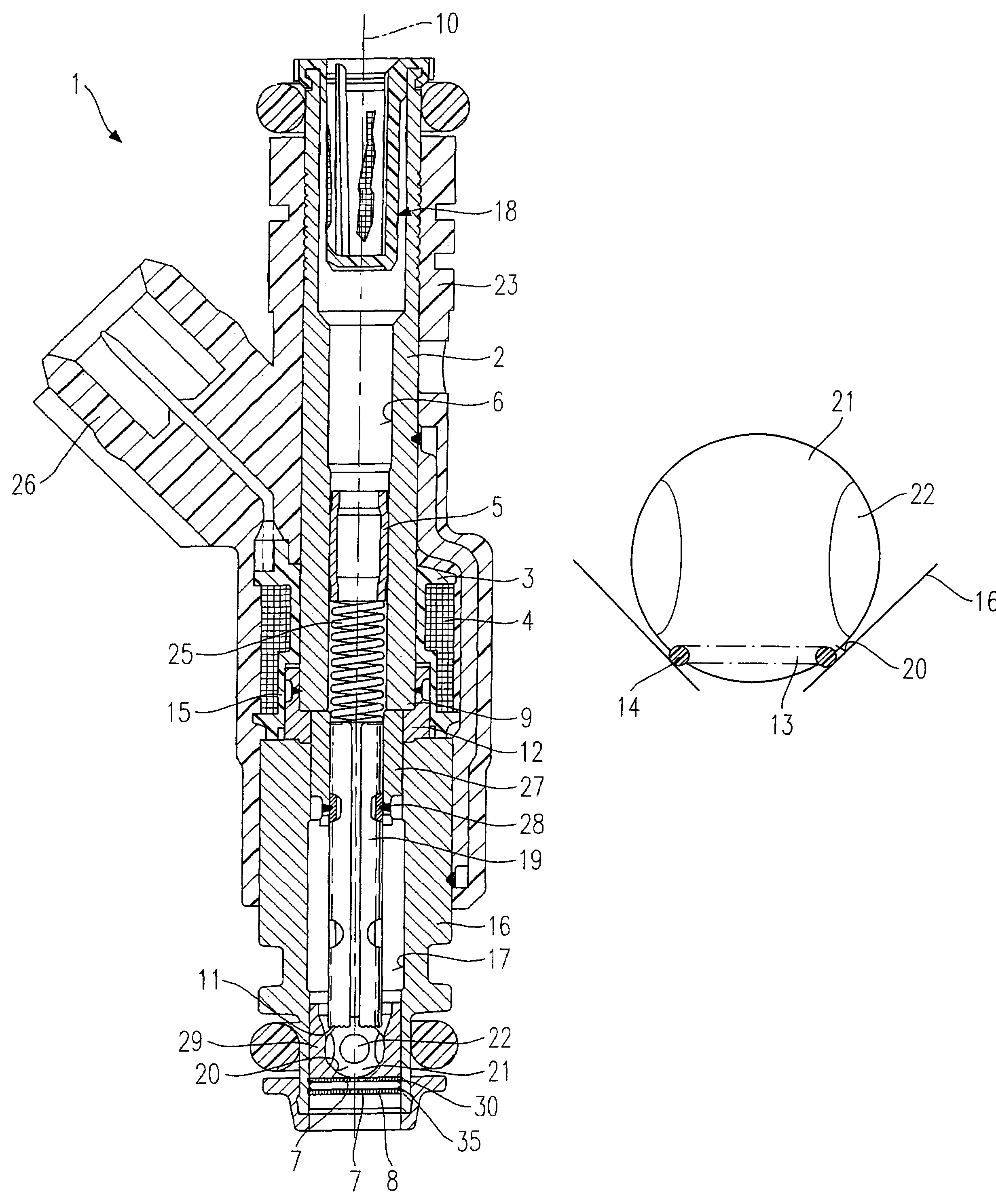 Injection valve with a corrosion-inhibiting, wear-resistant coating and method for the production thereof
