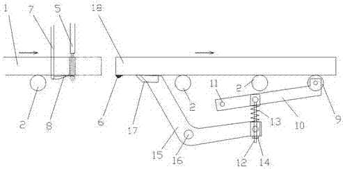 On-line liquid steel attachment cleaning device for continuous casting and method