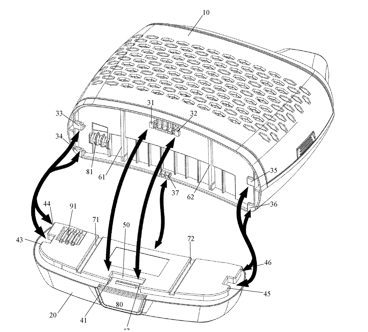 Lockable fitting structure for an electric air-purifying respirator of an auto-darkening welding helmet