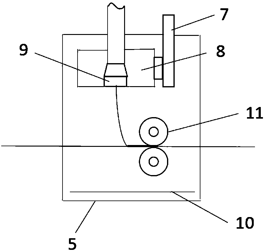 A device for preparing continuous fiber reinforced thermoplastic prepreg tape