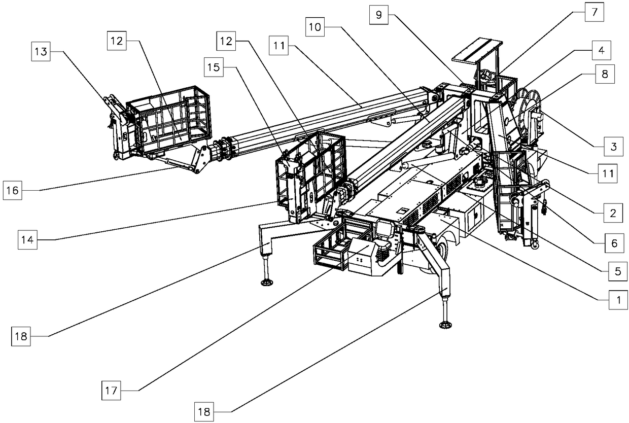 Multifunctional tunnel construction operation car