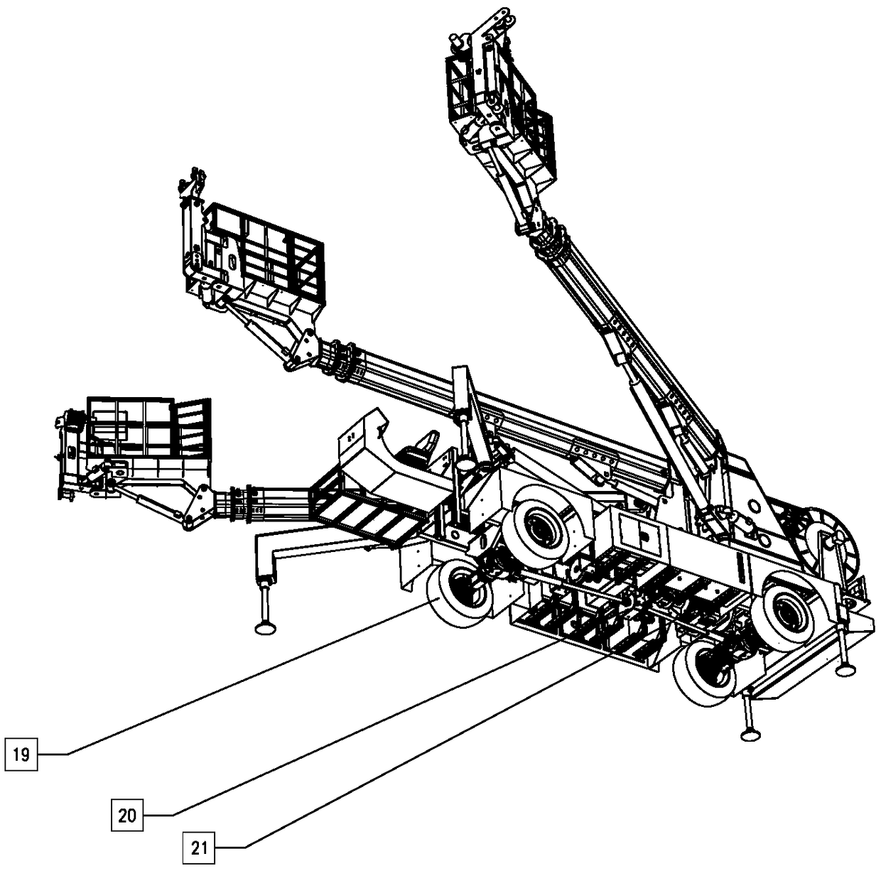 Multifunctional tunnel construction operation car