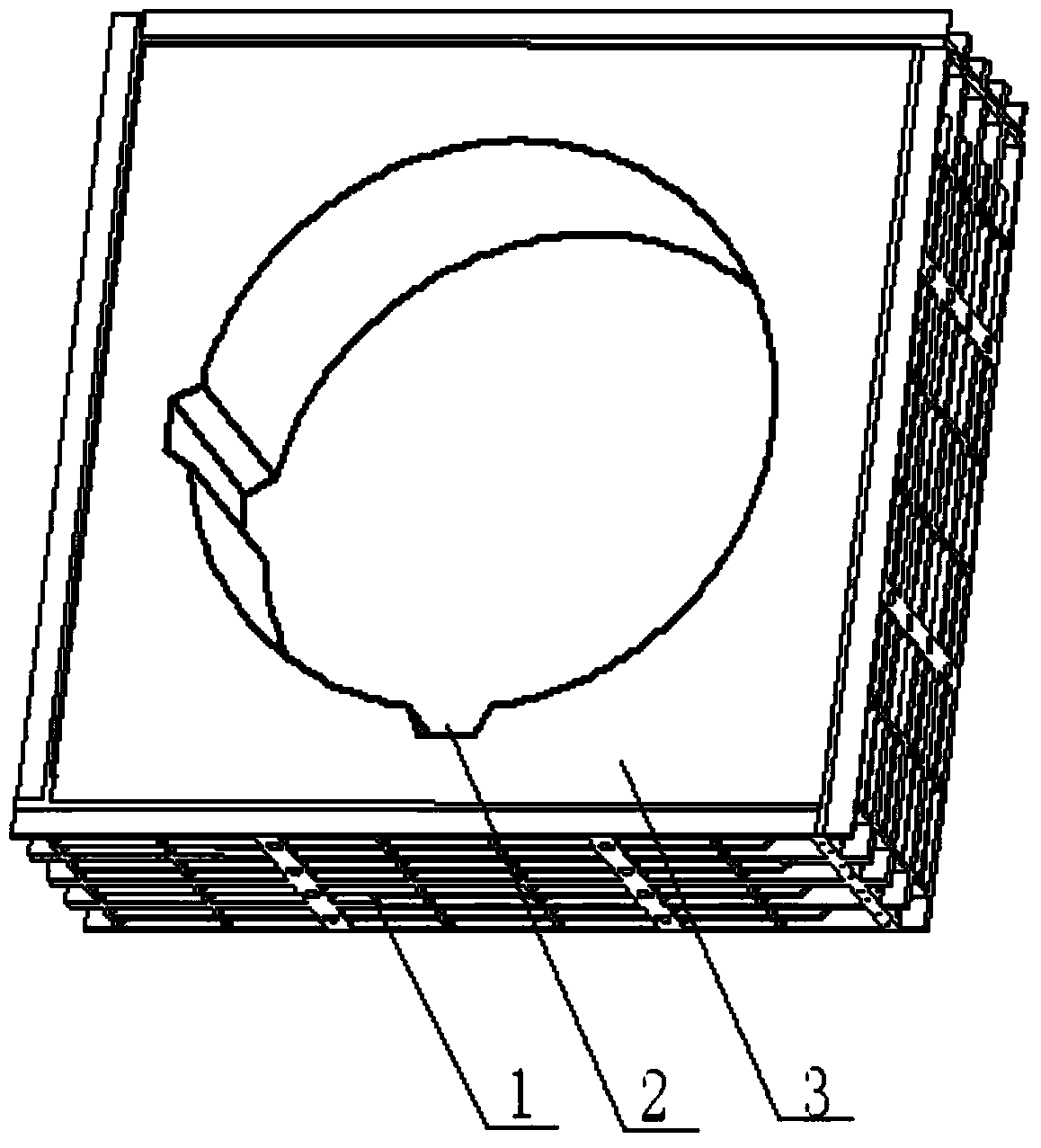 Method for locating ultrahigh circular sand core