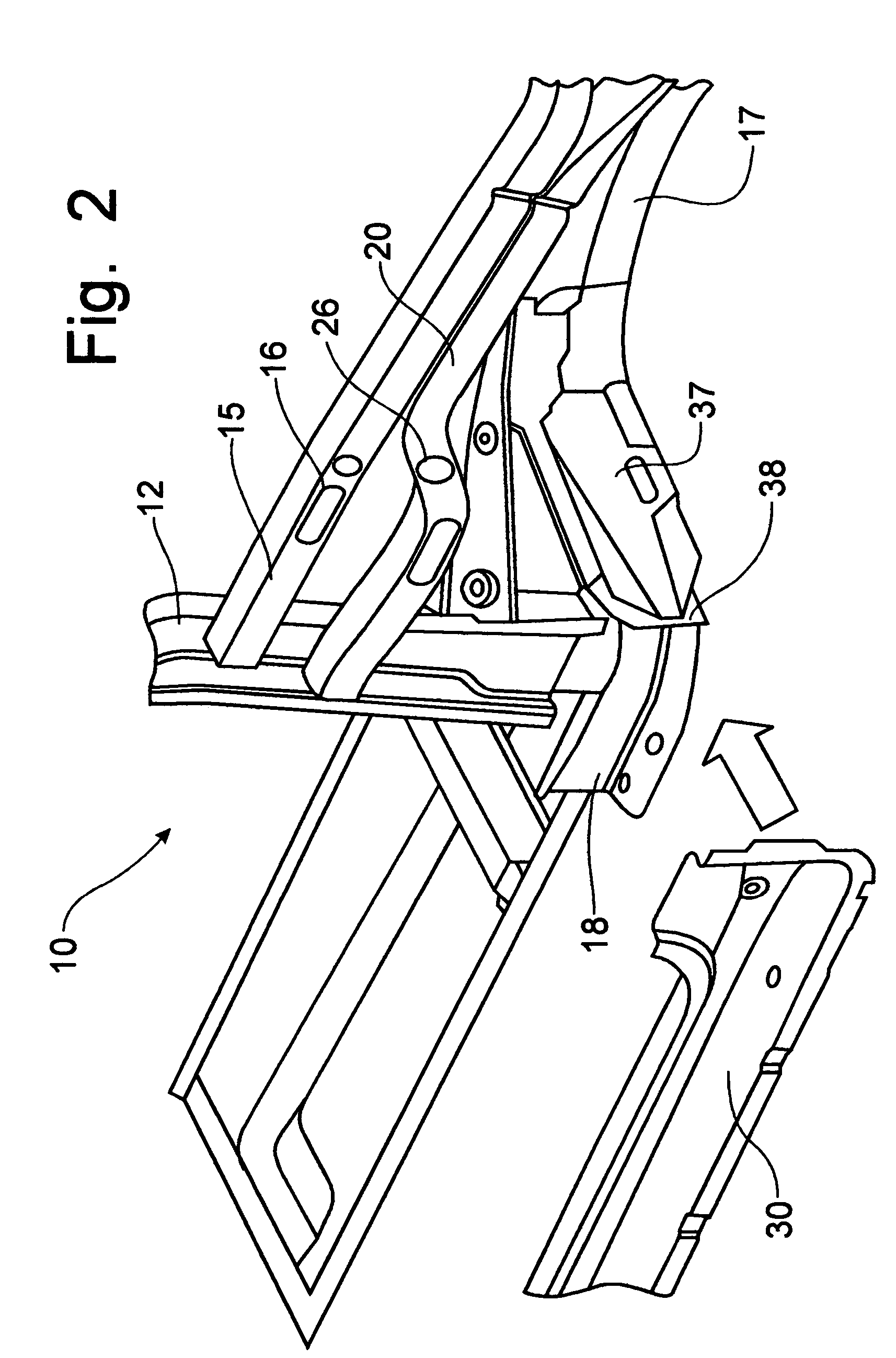 Rail to rocker joint using hydroformed members