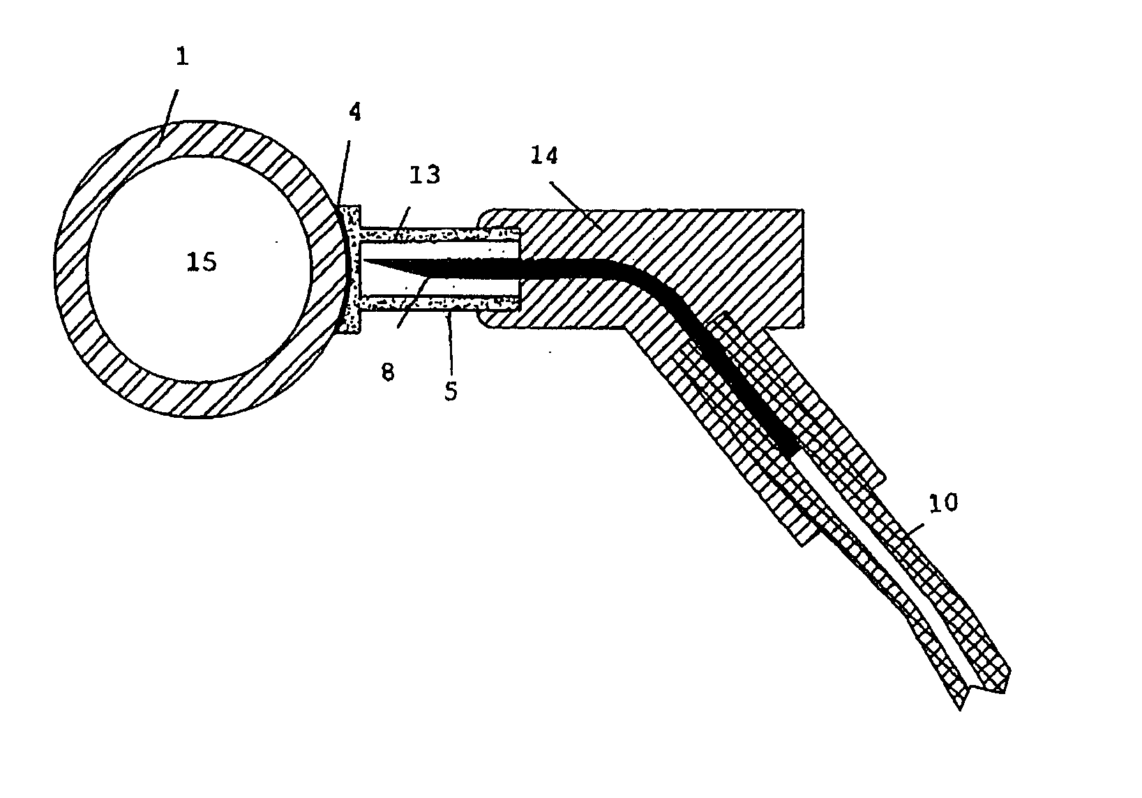 Apparatus for removing samples from systems having flexible walls and for introducing fluids into the same