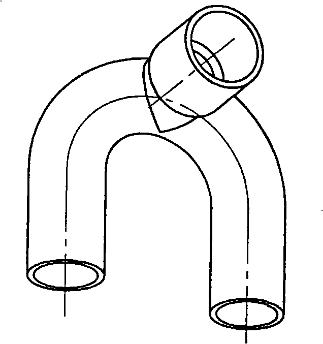 Nonmetal filling medium for producing piping branch junctions and technique for squeezing the piping branch junctions