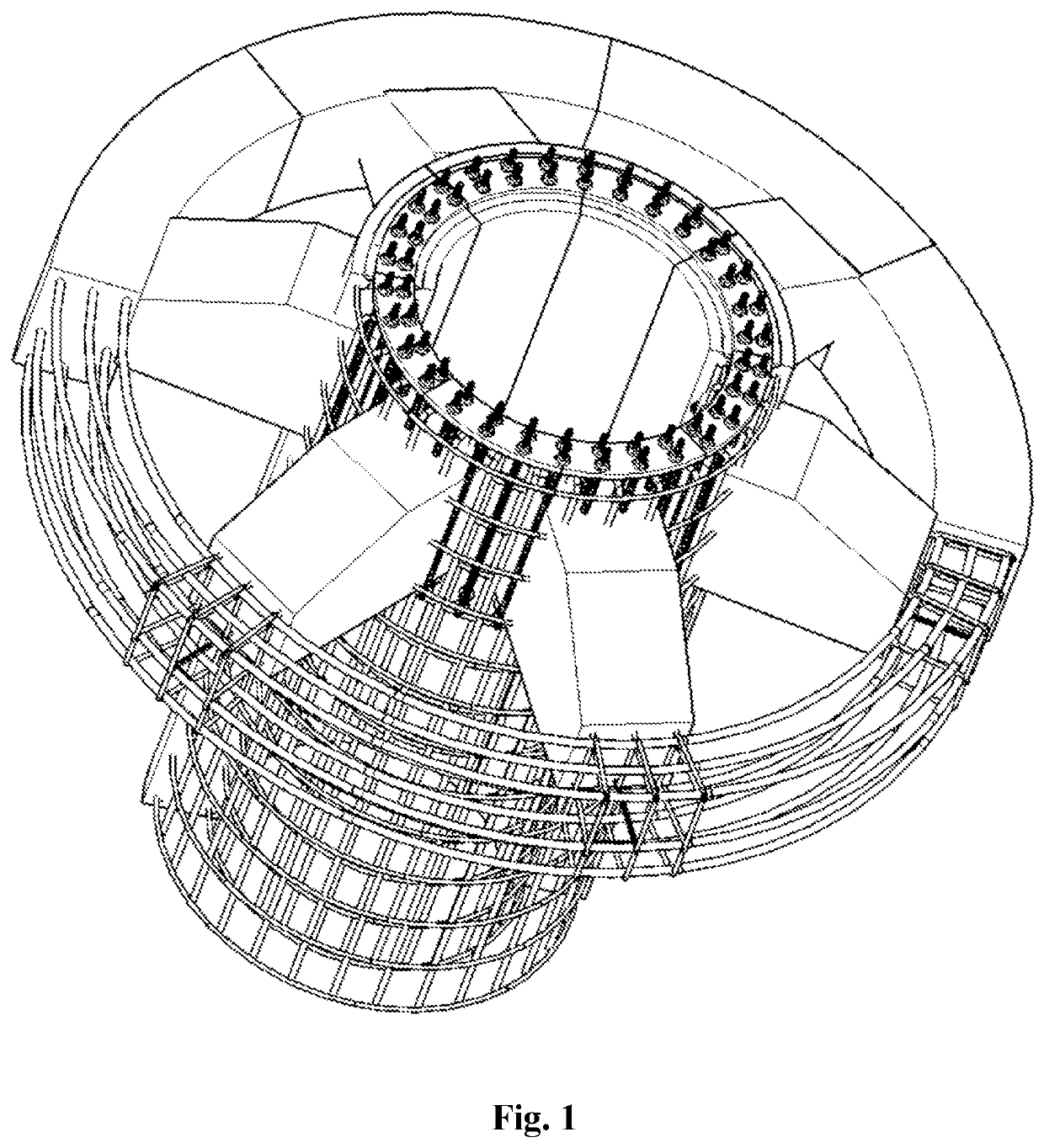 Tubular foundation for onshore wind turbine generators