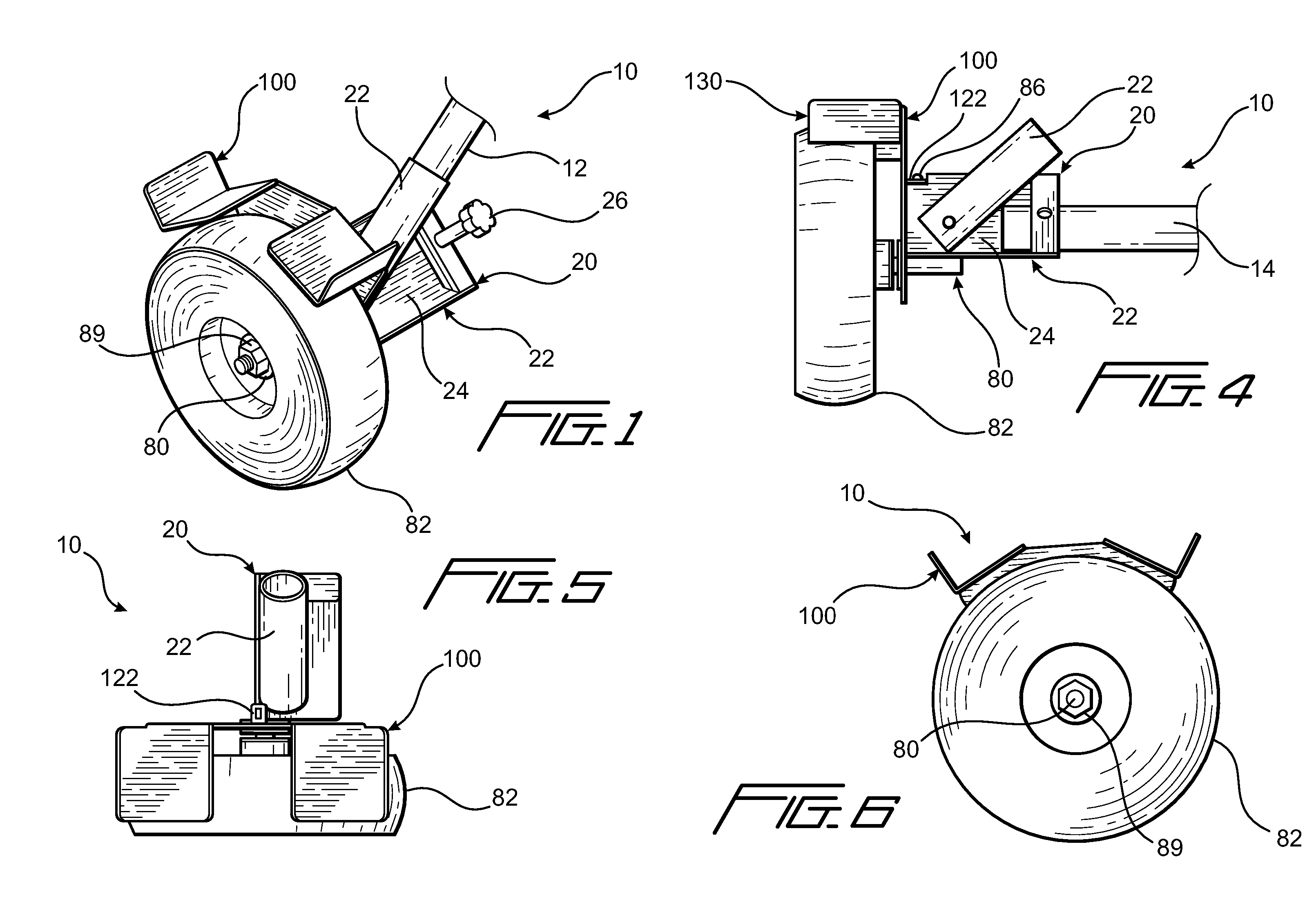 Wheel caster with wheel chock