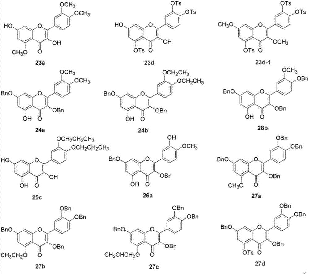 Quercetin derivatives and their preparation methods and applications