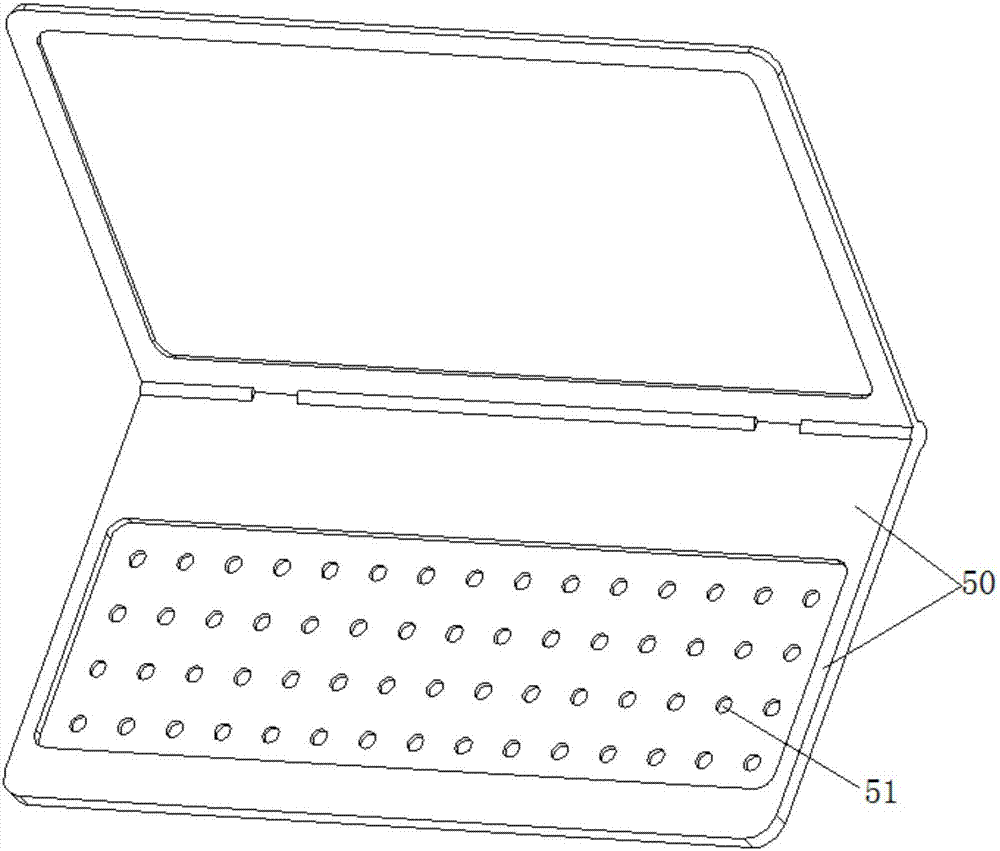 Notebook computer keyboard without bottom board