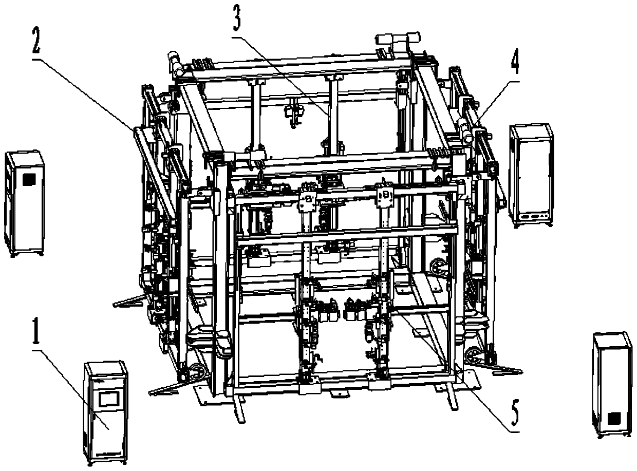 Four-station fireproof door reliability testing machine