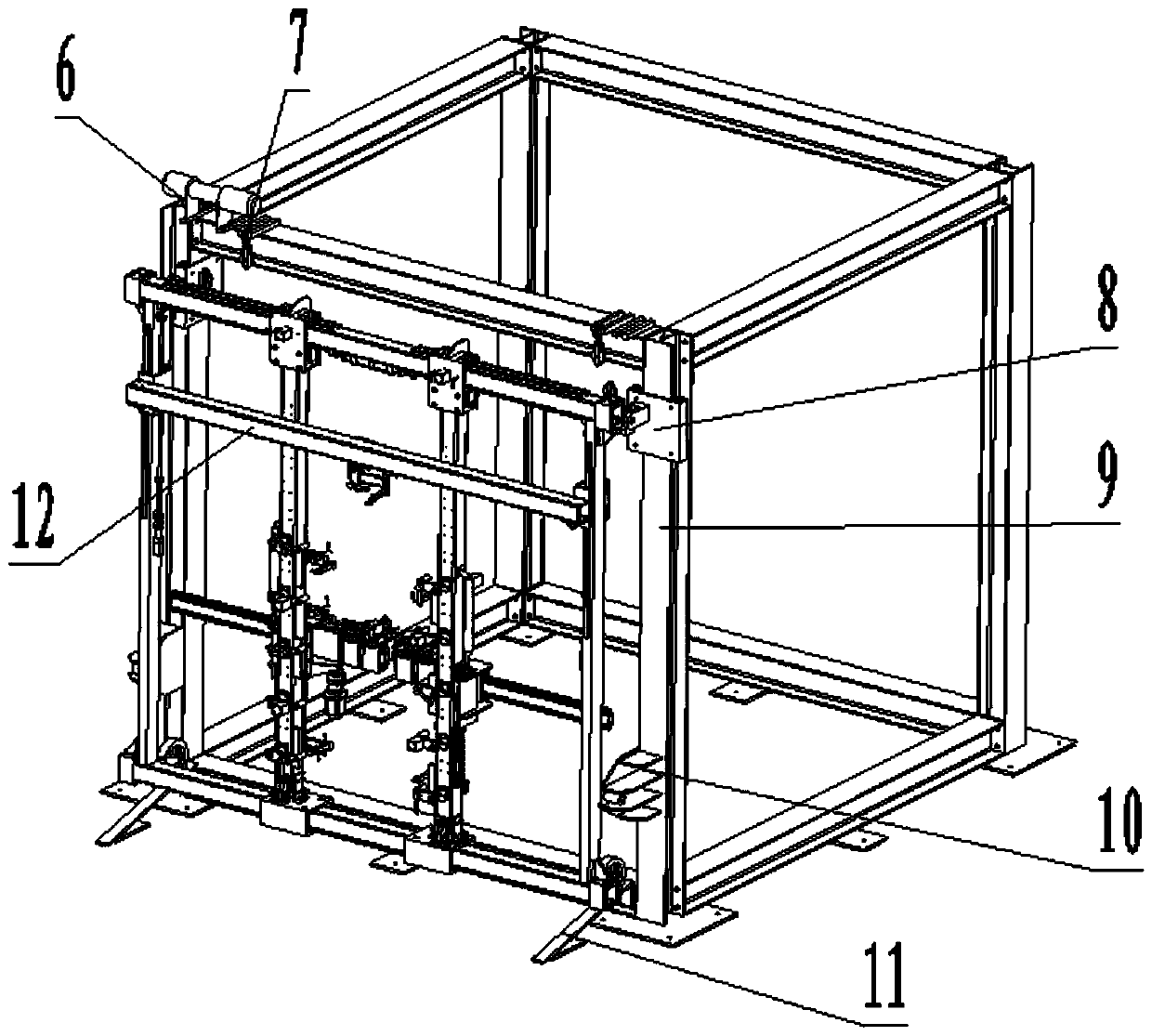 Four-station fireproof door reliability testing machine