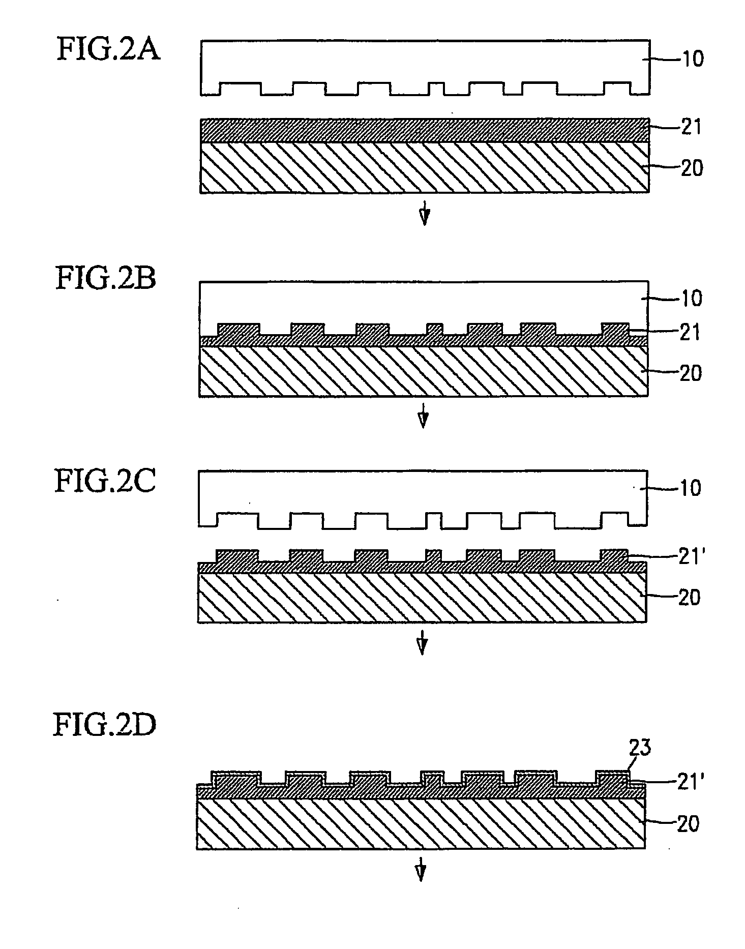 Microcontact printing method using imprinted nanostructure and nanostructure thereof