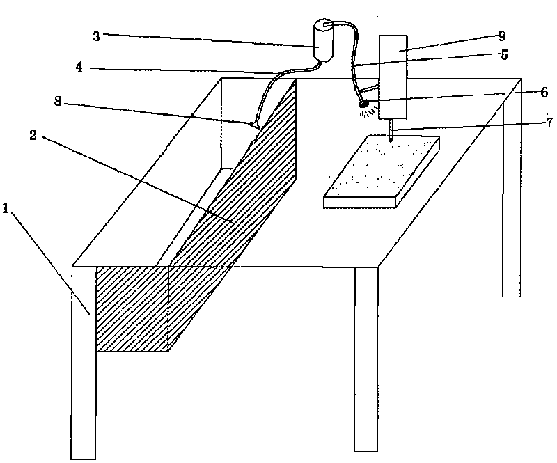 Circulating splash water cooling device of engraving machine