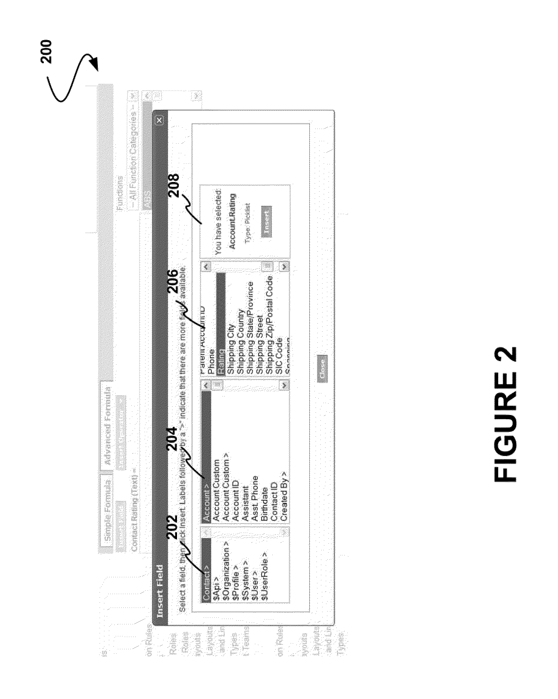 System, method and computer program product for storing a formula having first and second object fields