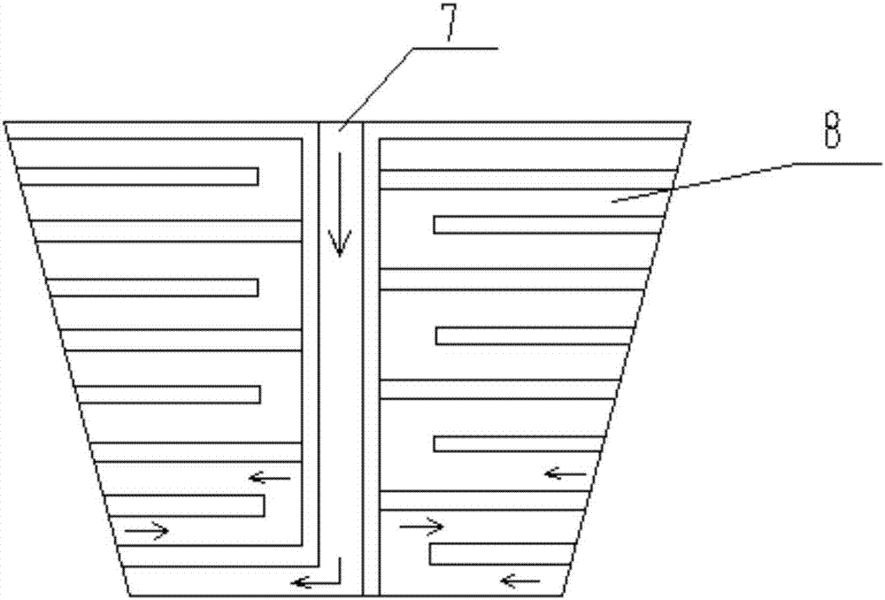 Composite cooling and crystallization accelerating equipment in vacuum furnace